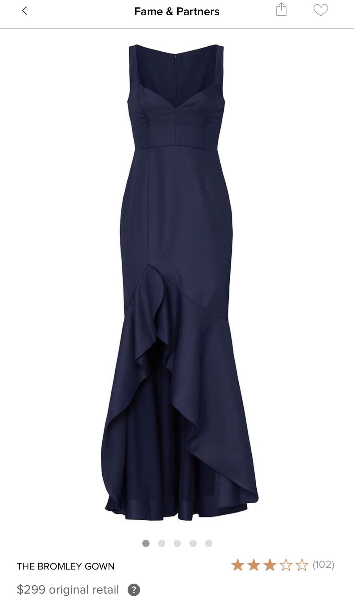 Fame & Partners Plus Size 16 Wedding Guest Blue Side Slit Dress on Queenly