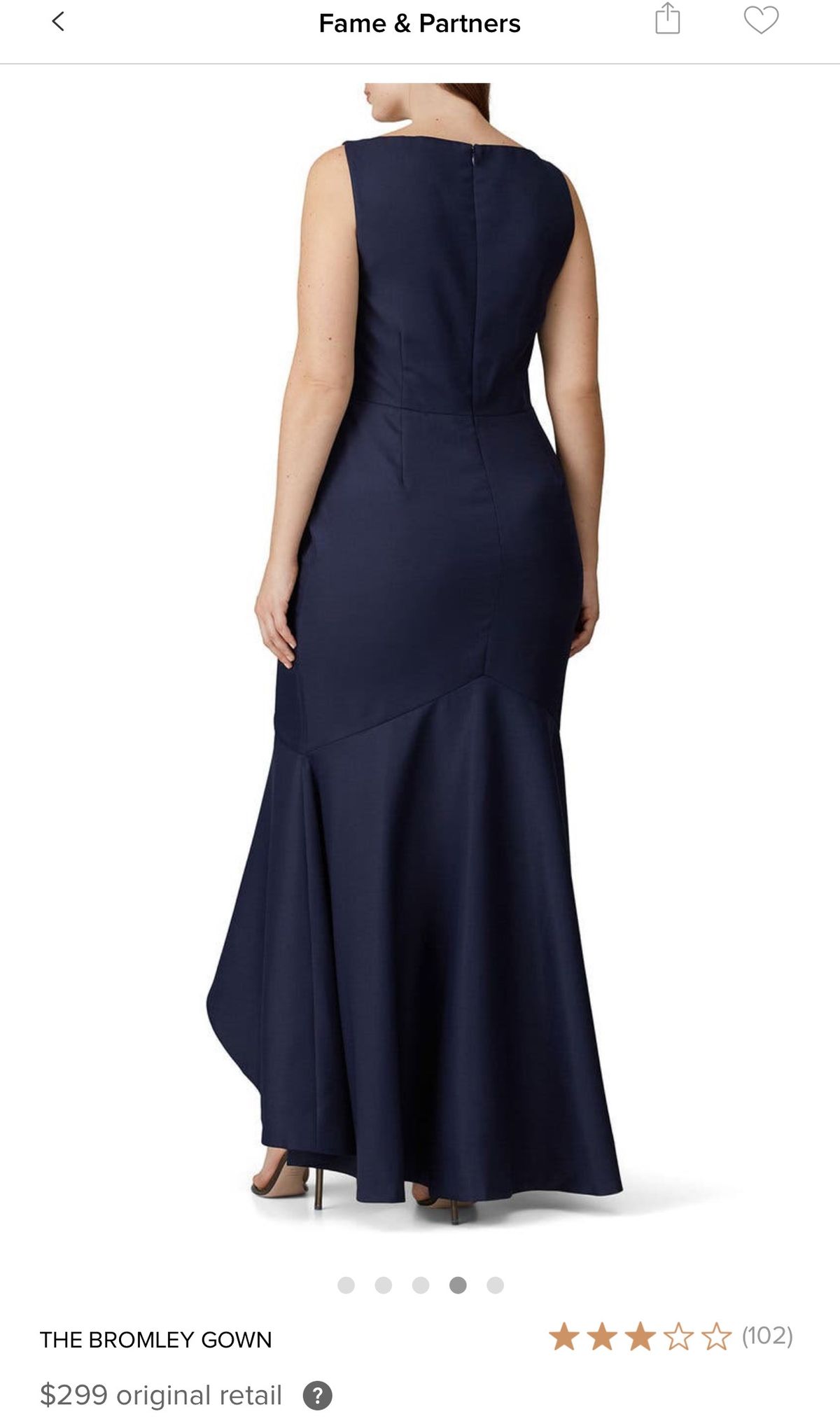 Fame & Partners Plus Size 18 Wedding Guest Blue Side Slit Dress on Queenly