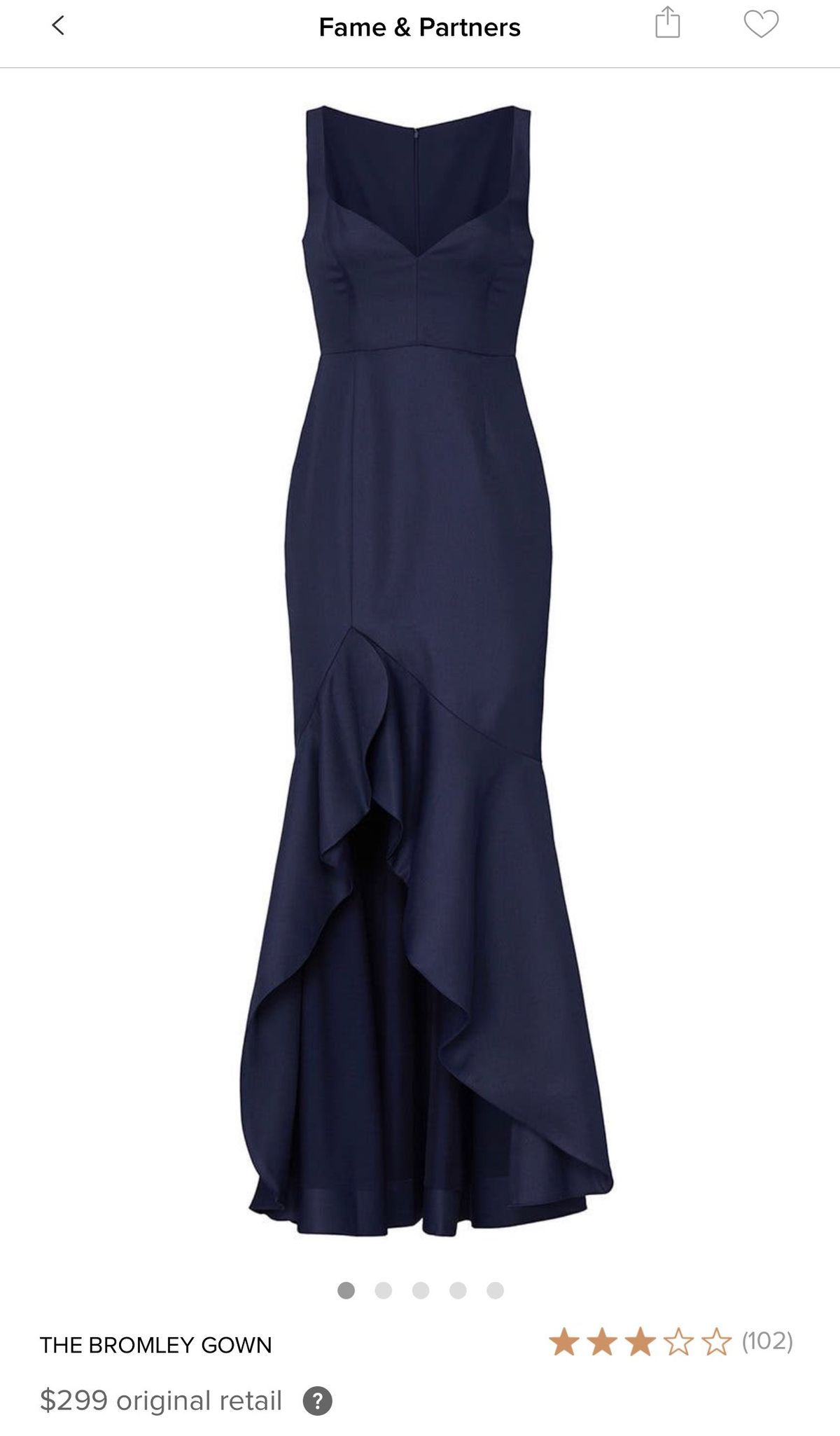 Fame & Partners Plus Size 18 Wedding Guest Blue Side Slit Dress on Queenly