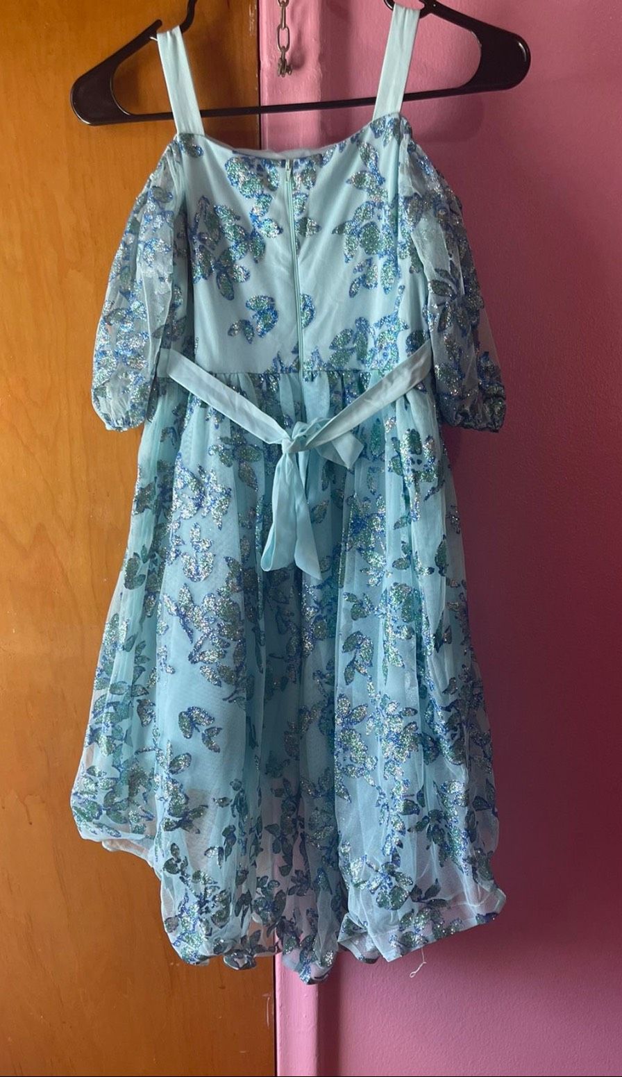 Girls Size 12 Blue A-line Dress on Queenly