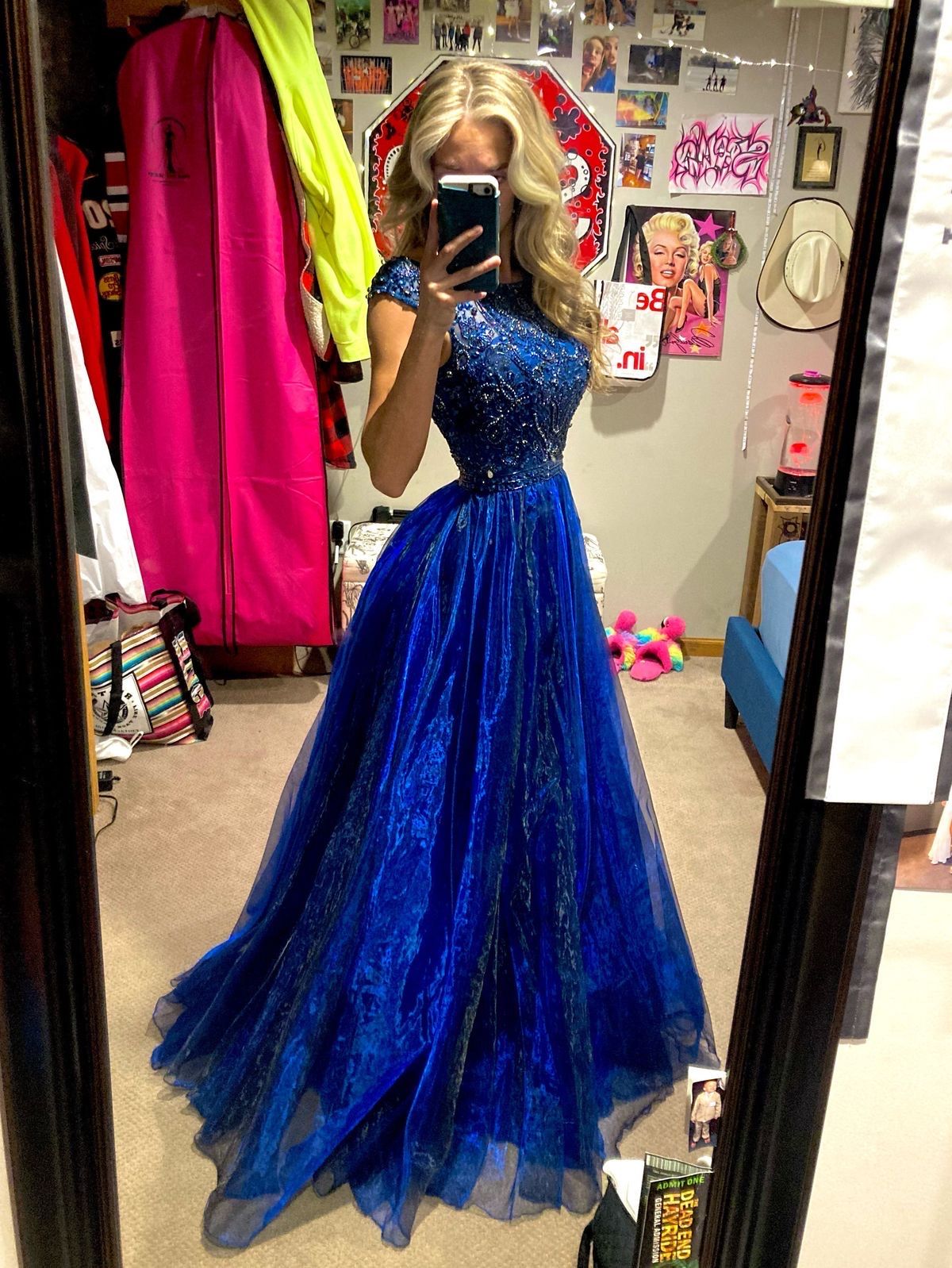 Sherri Hill Size 2 Pageant Blue Dress With Train on Queenly