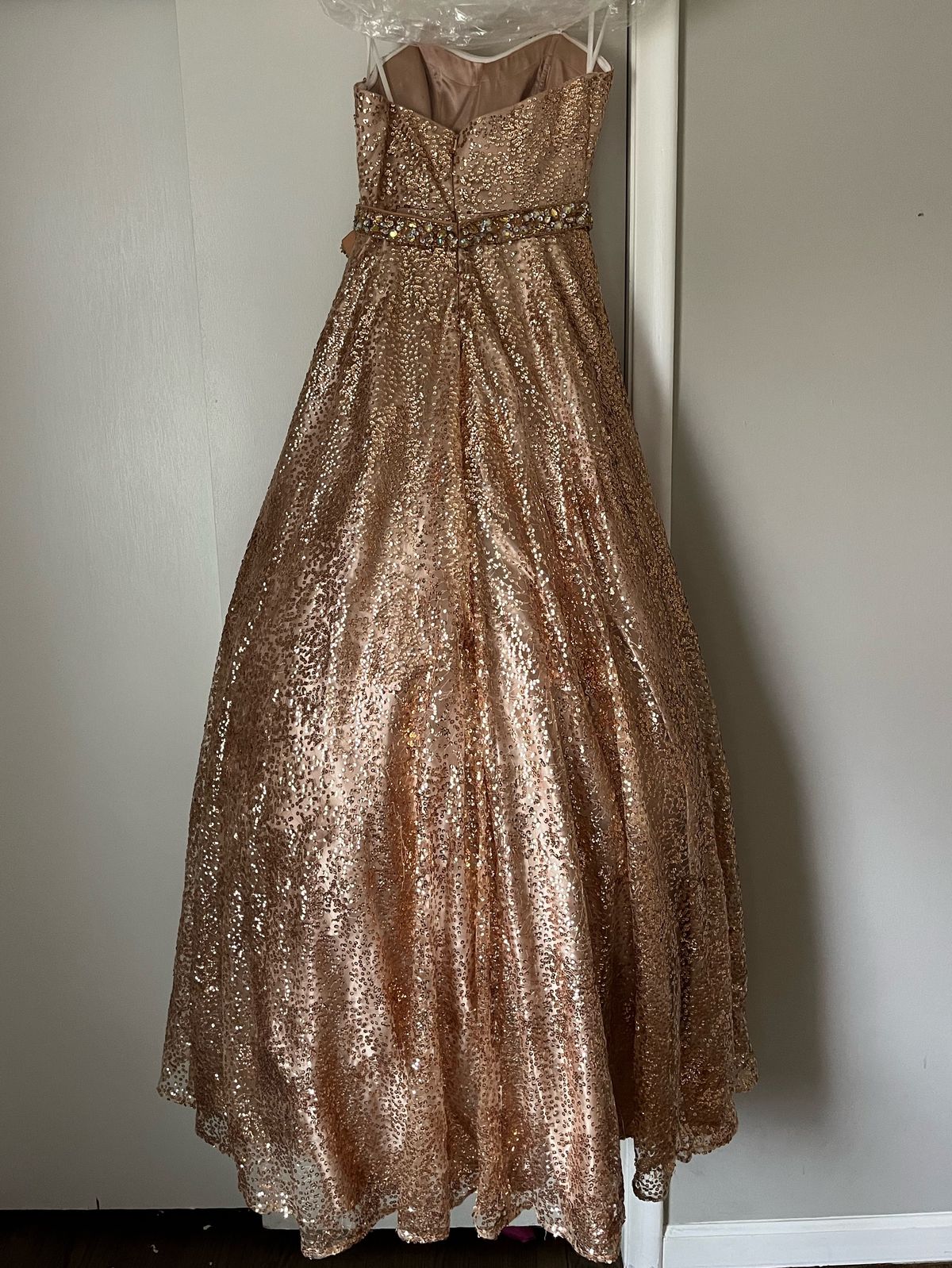 Mac Duggal Size 4 Prom Nude Ball Gown on Queenly