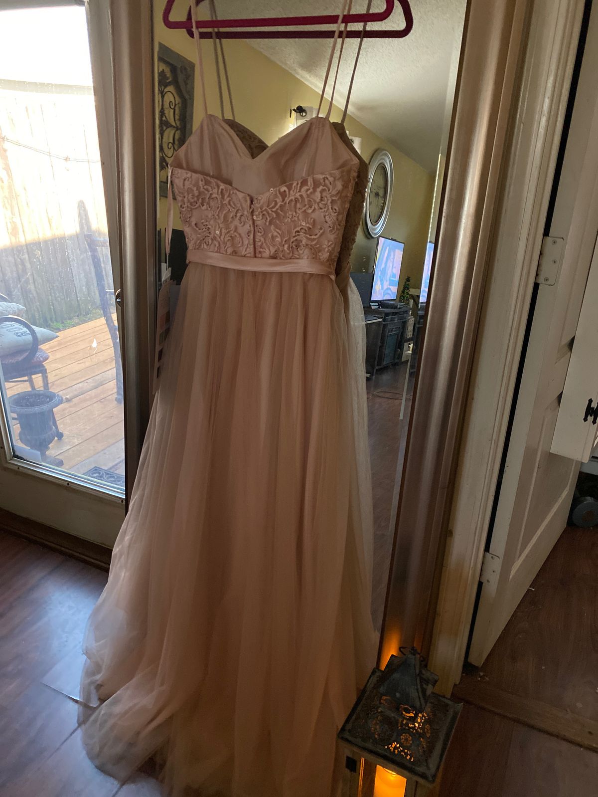Size M Prom Nude Ball Gown on Queenly
