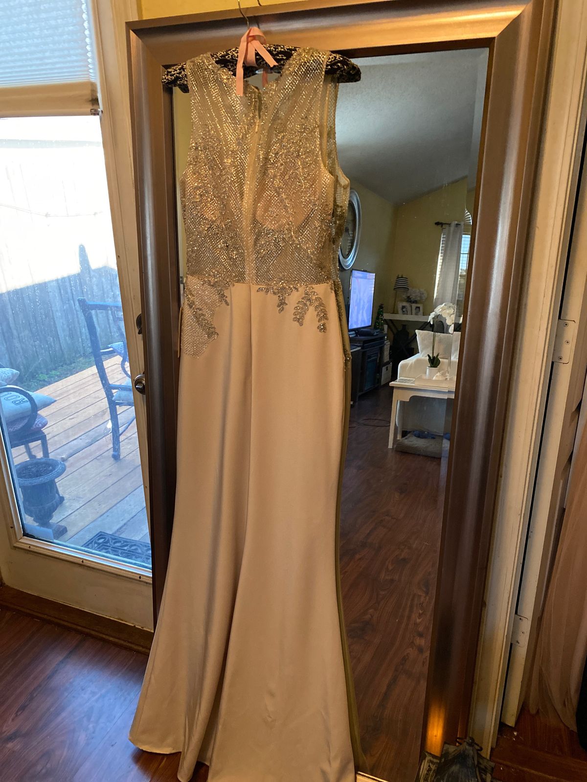 Size M Pageant Nude Ball Gown on Queenly