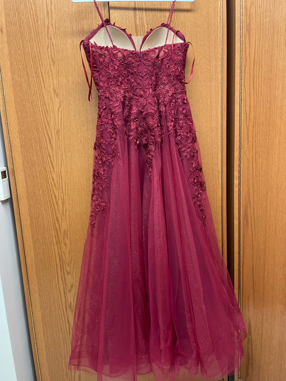 Stella couture Size 6 Prom Red Ball Gown on Queenly