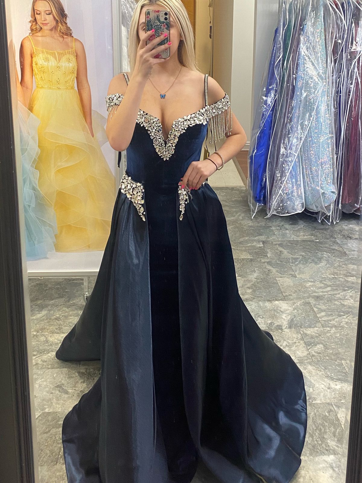 Portia and Scarlett Size 2 Pageant Blue Ball Gown on Queenly