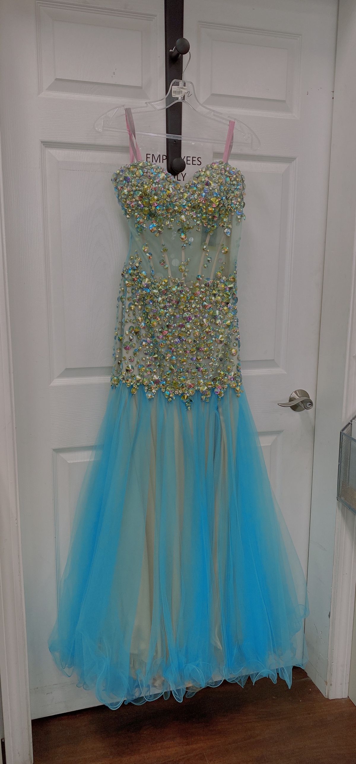 Blush Prom Size 12 Prom Blue Mermaid Dress on Queenly