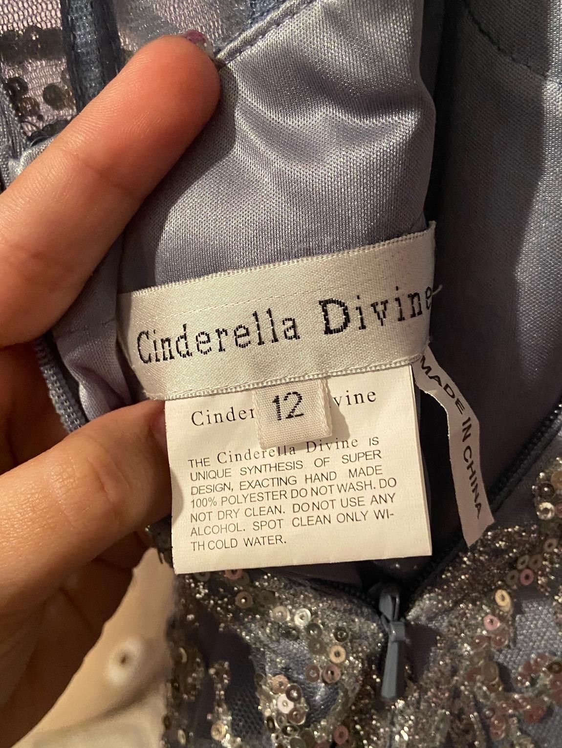 Cinderella divine Size 12 Prom Blue Mermaid Dress on Queenly