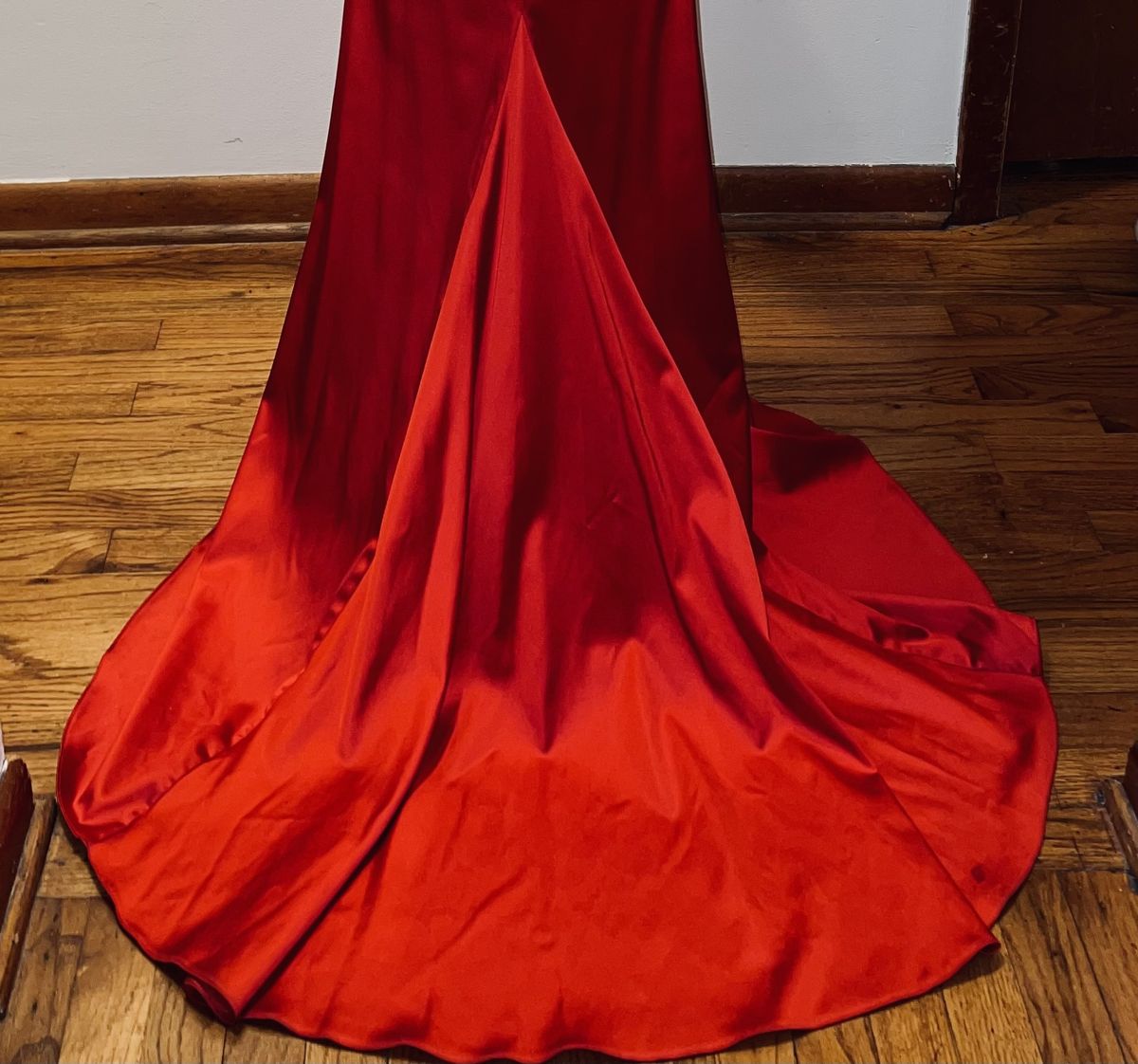 Size XS Prom Red Floor Length Maxi on Queenly