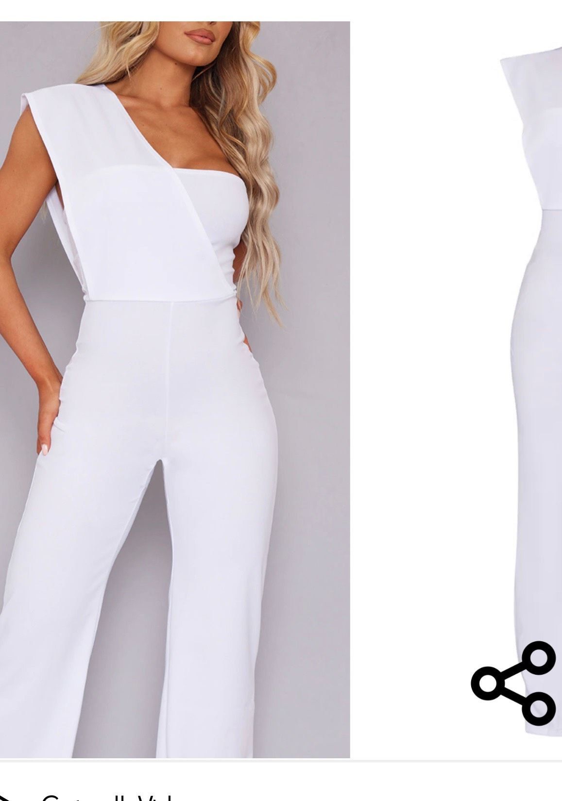 Size 0 Wedding White Formal Jumpsuit on Queenly