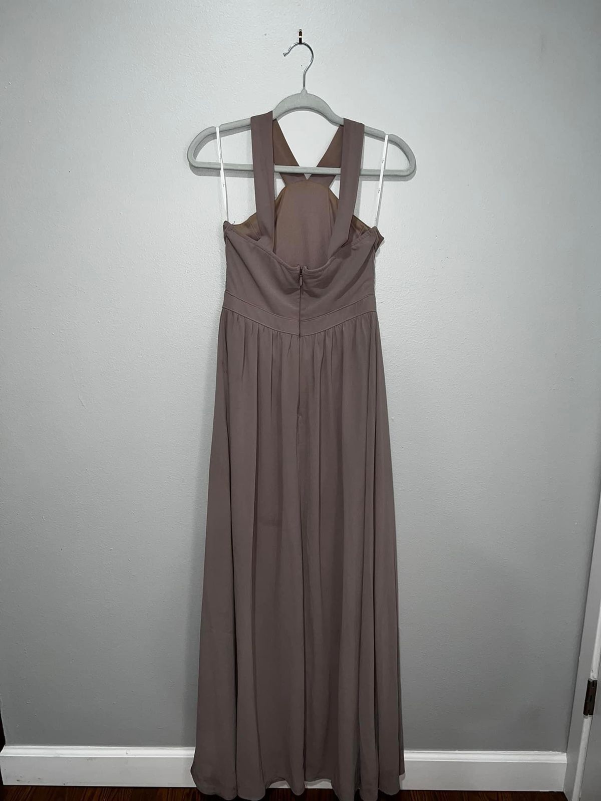 Lulus Size 8 Prom Nude Floor Length Maxi on Queenly