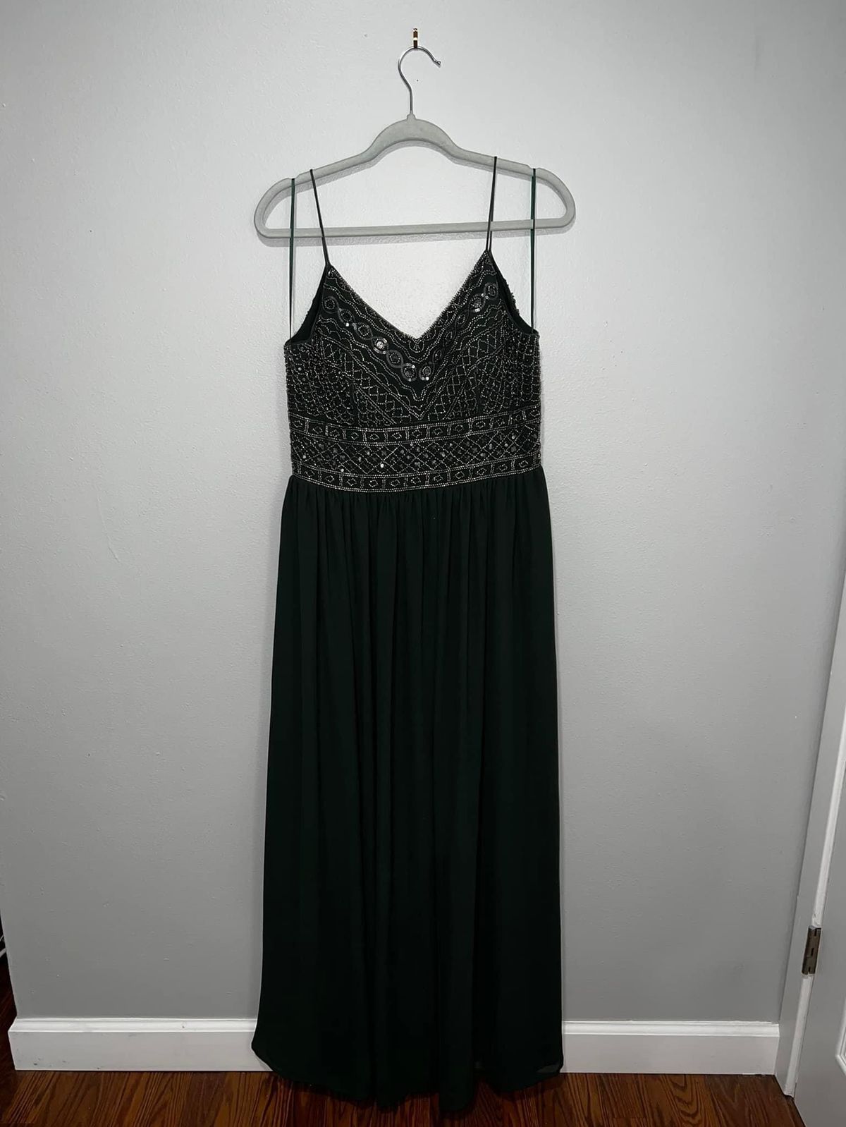 Size 10 Prom Green Floor Length Maxi on Queenly