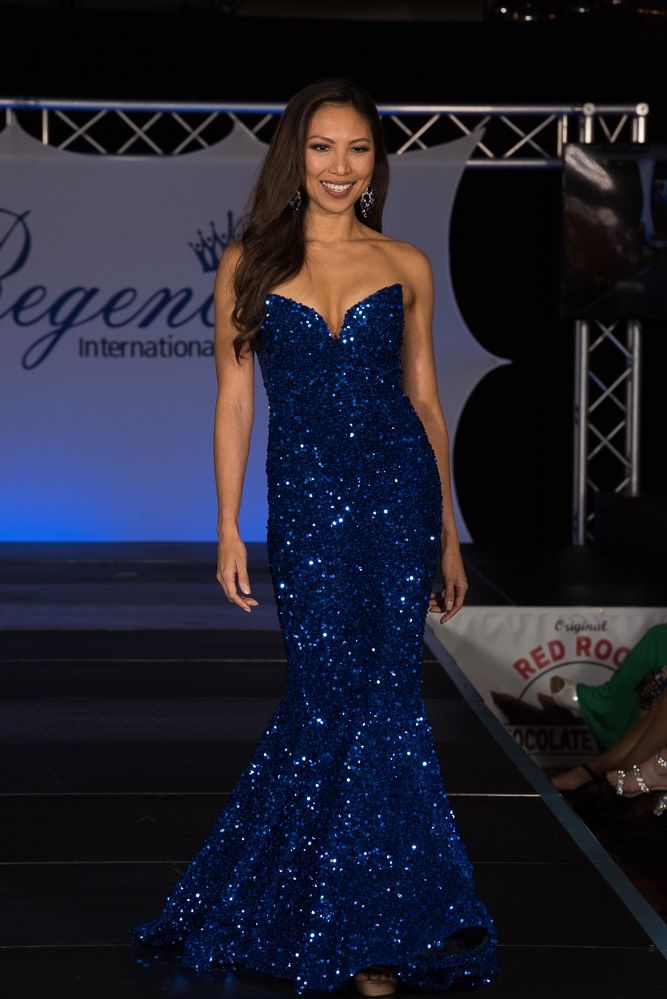Portia and Scarlett Size 0 Prom Strapless Sequined Royal Blue Mermaid Dress on Queenly