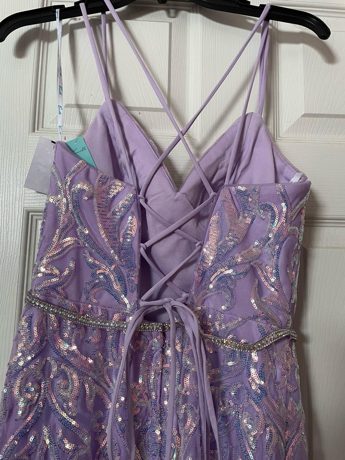 Size 6 Sequined Purple Mermaid Dress on Queenly