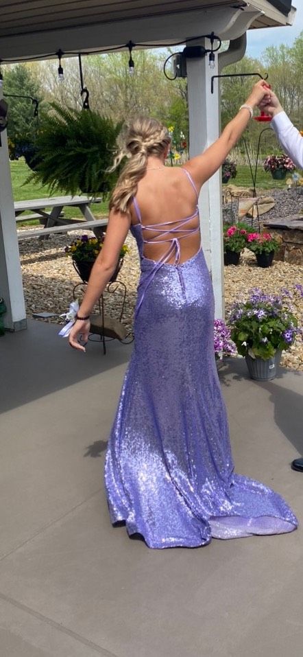 Size 2 Prom Purple Floor Length Maxi on Queenly