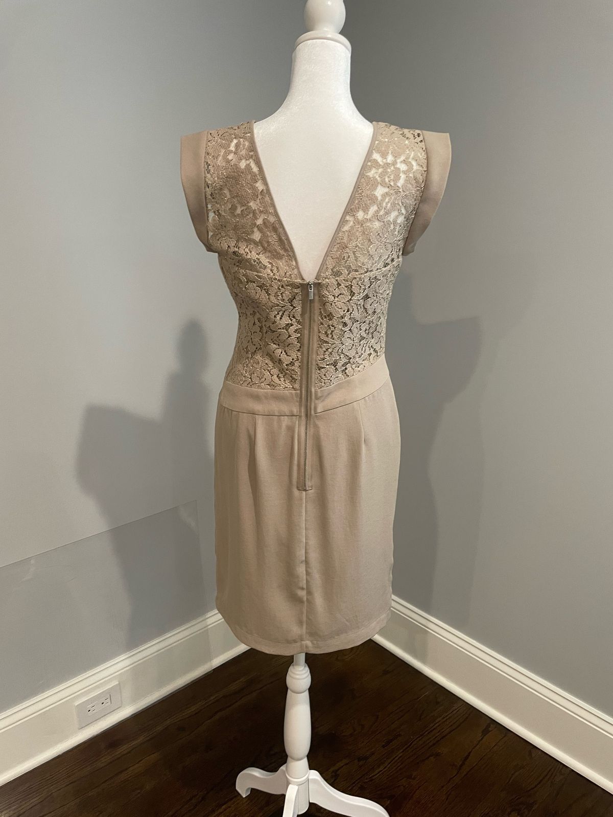 BCBG Size 6 Prom Nude Cocktail Dress on Queenly