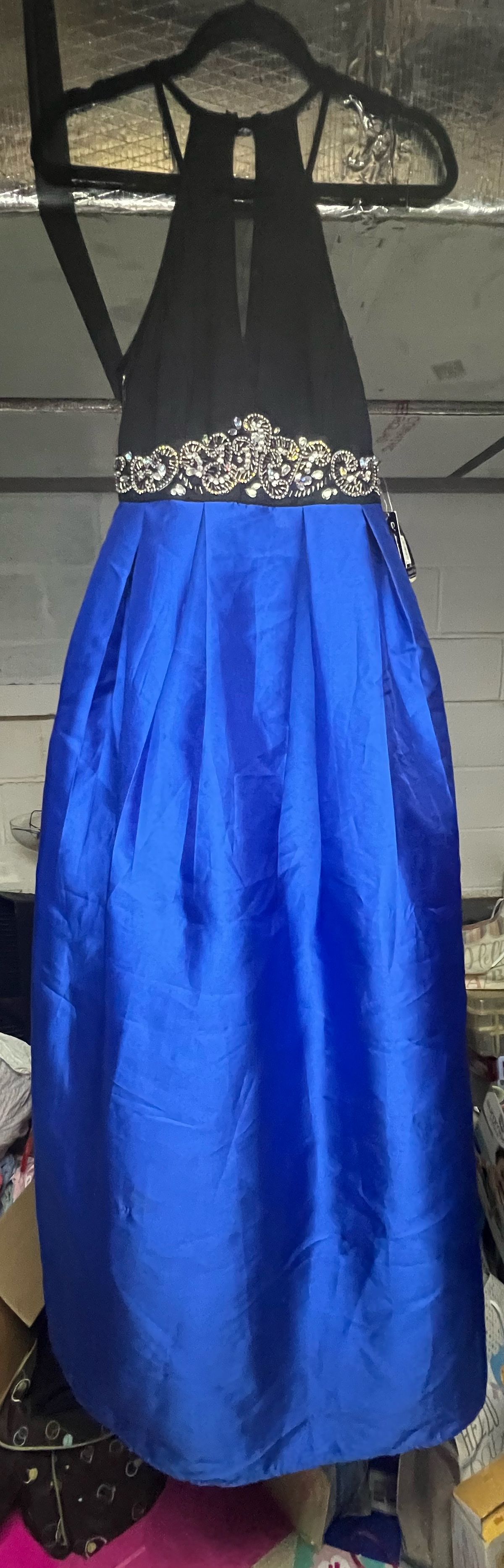 Size 4 Pageant Blue Floor Length Maxi on Queenly