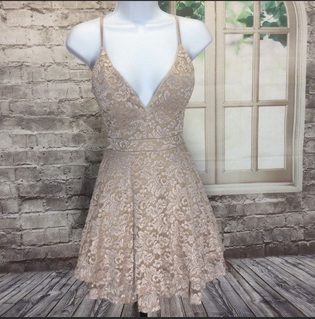 Windsor Size S Wedding Guest Nude A-line Dress on Queenly