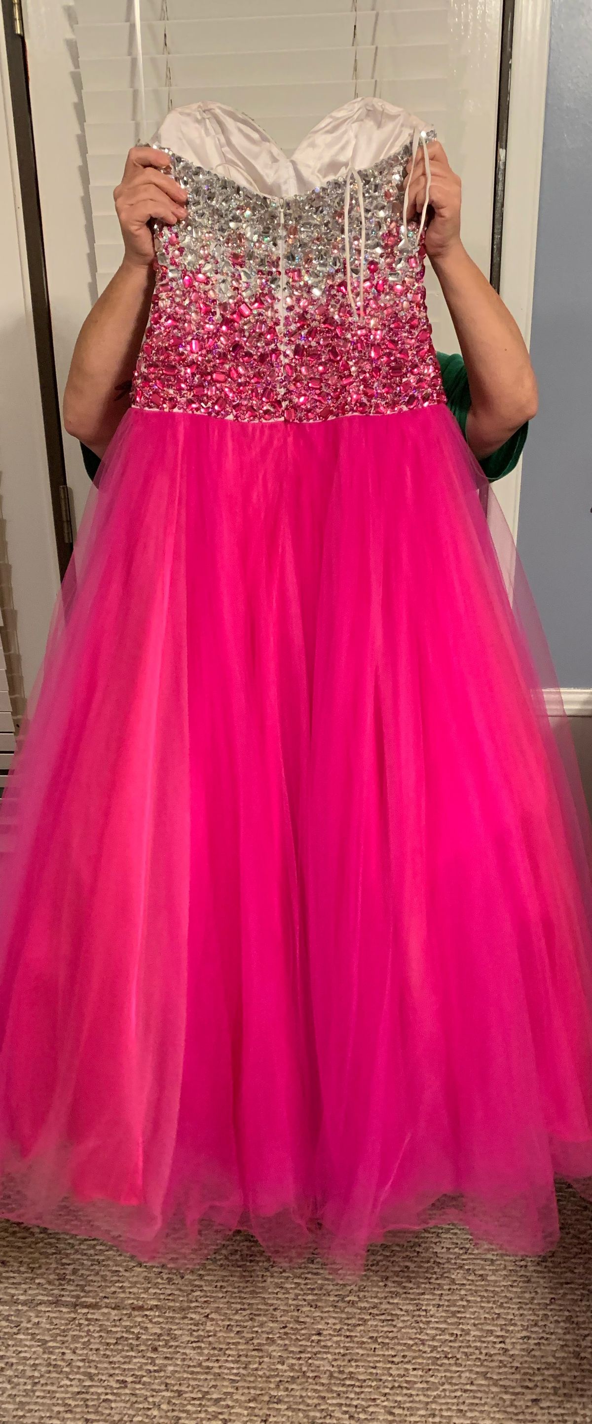 Night Moves Size 4 Prom Pink Ball Gown on Queenly