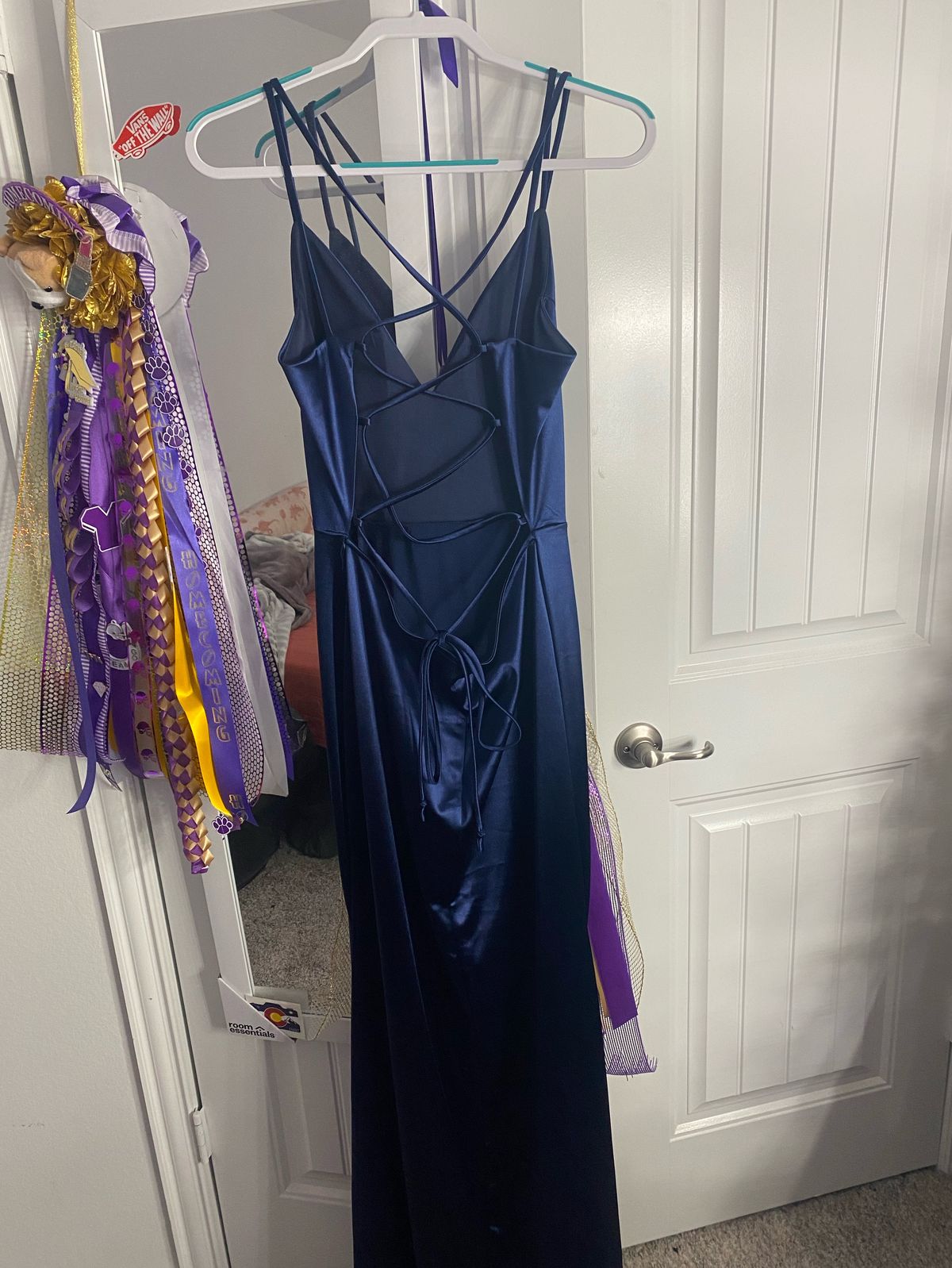 Windsor Size L Prom Blue A-line Dress on Queenly