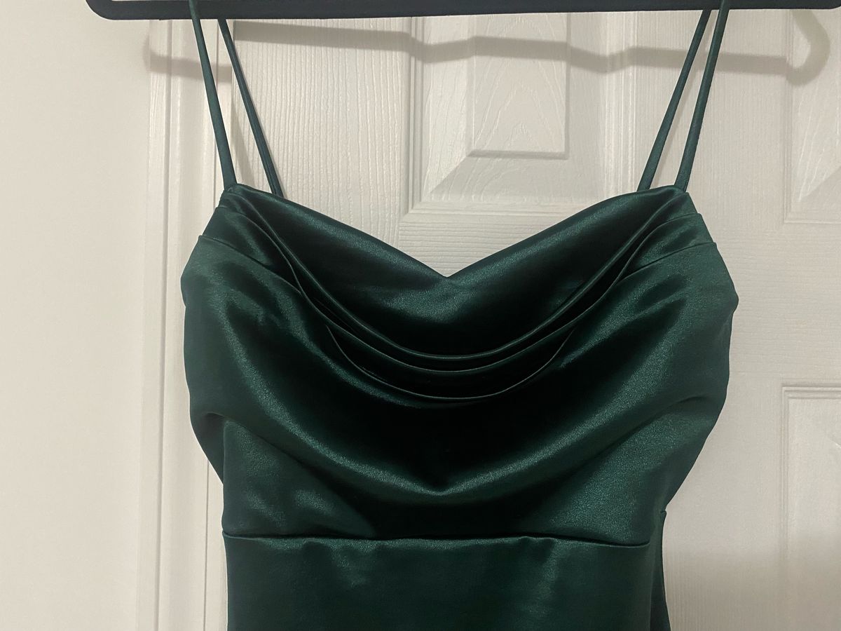 Size S Prom Green Side Slit Dress on Queenly