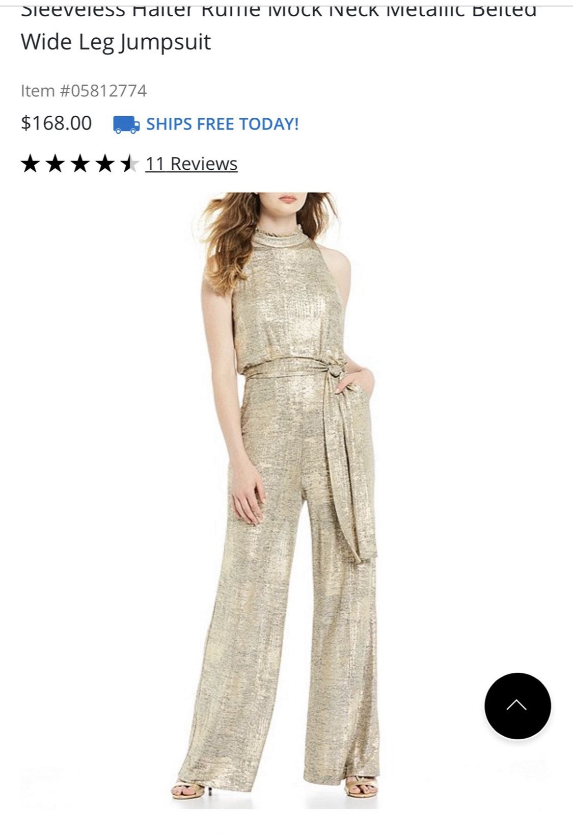 Vince camoto Size 10 Gold Formal Jumpsuit on Queenly