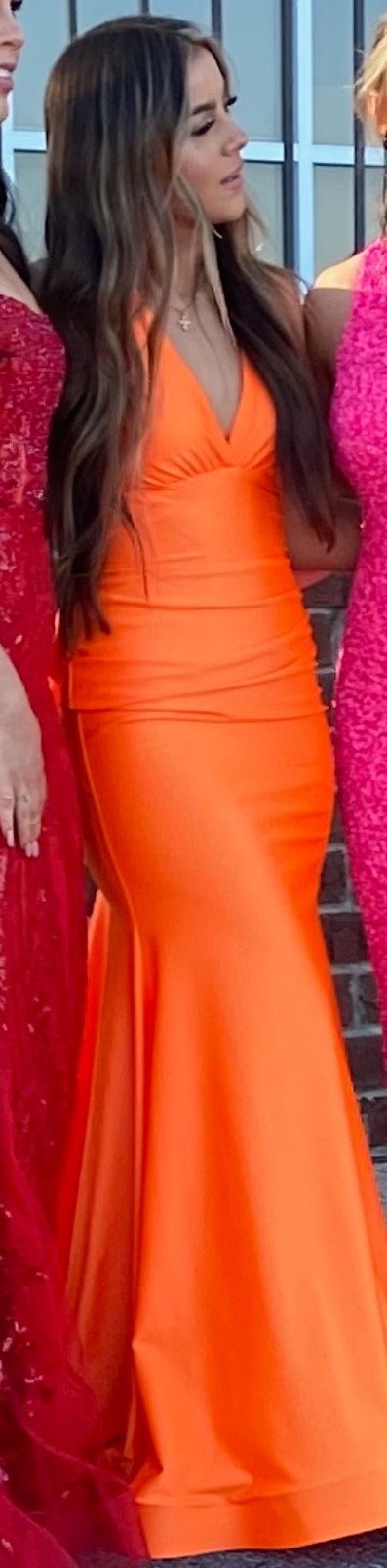 Jessica Angel Size XS Prom Orange Mermaid Dress on Queenly
