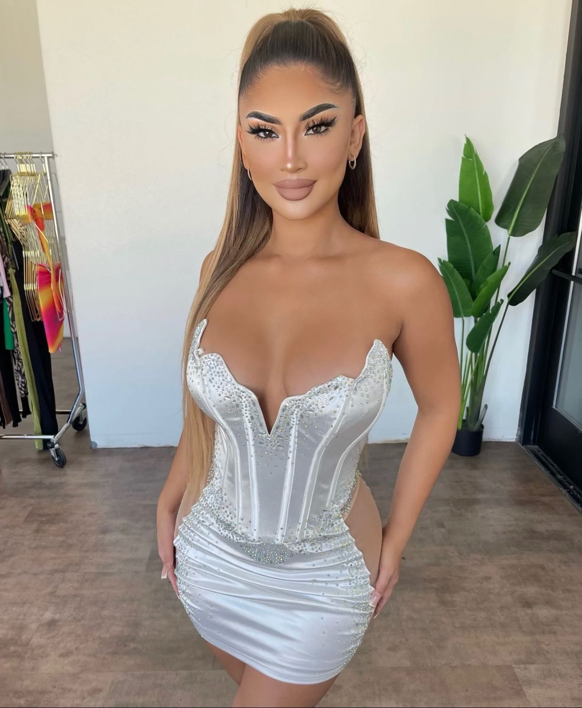Size S Nightclub White Cocktail Dress on Queenly