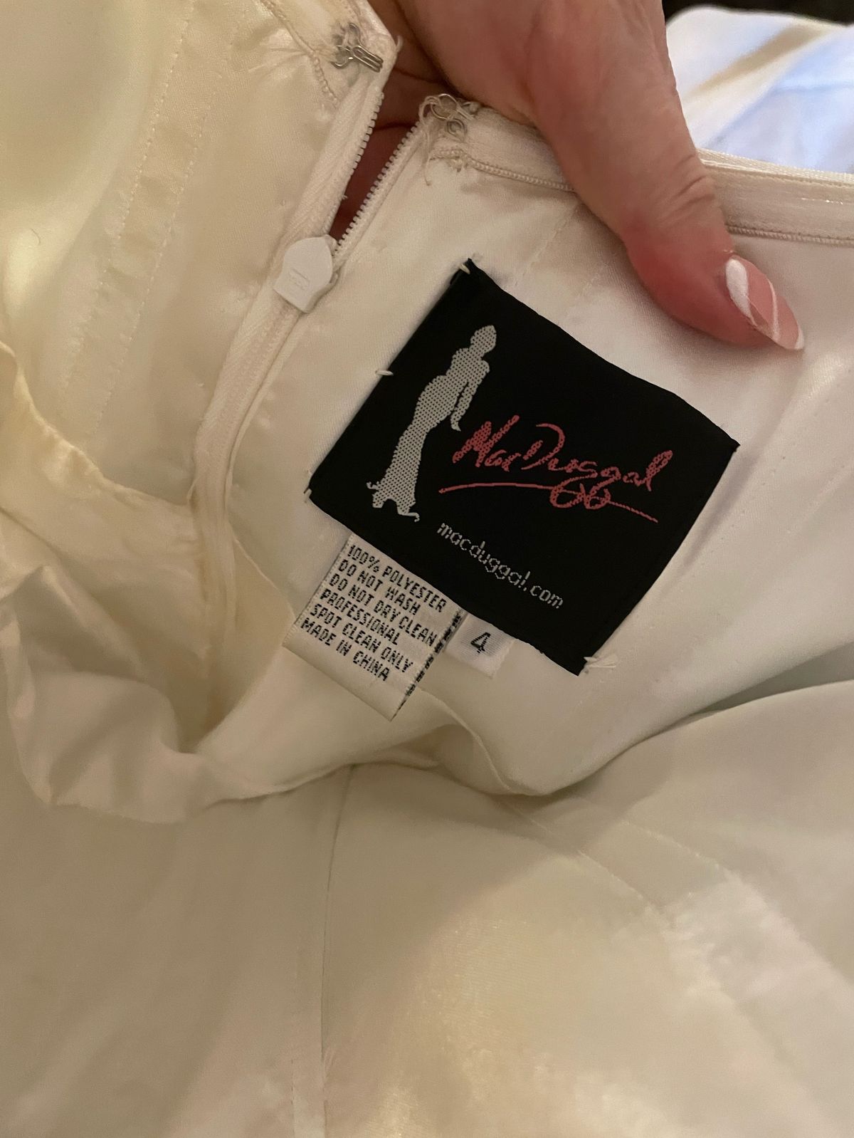 Mac Duggal Size 4 Pageant White Cocktail Dress on Queenly