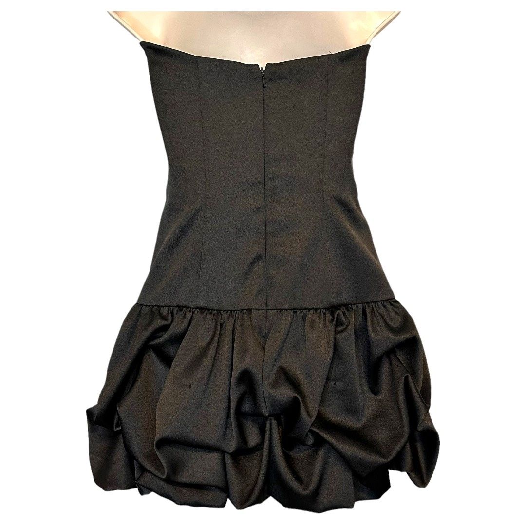 Jessica McClintock Size 4 Prom Strapless Black Cocktail Dress on Queenly