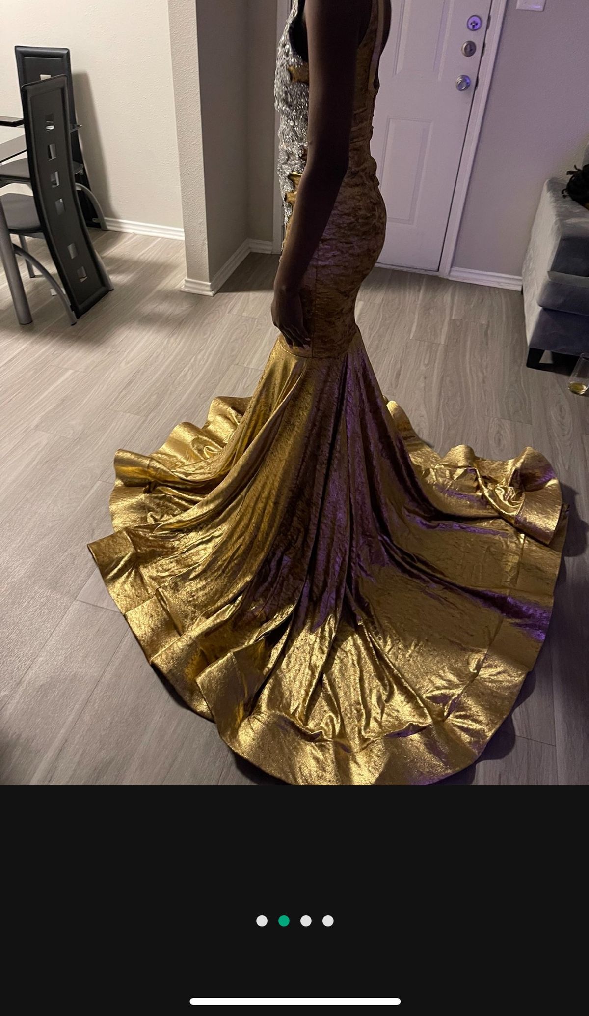 Size 4 Prom Gold Mermaid Dress on Queenly