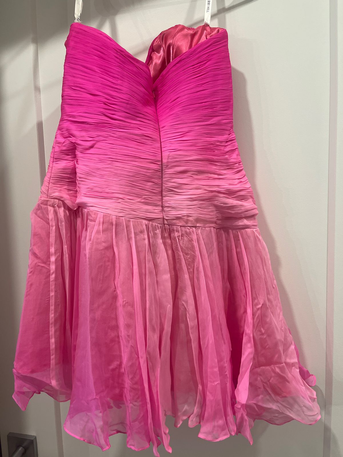 Sherri Hill Size 4 Prom Strapless Hot Pink Cocktail Dress on Queenly