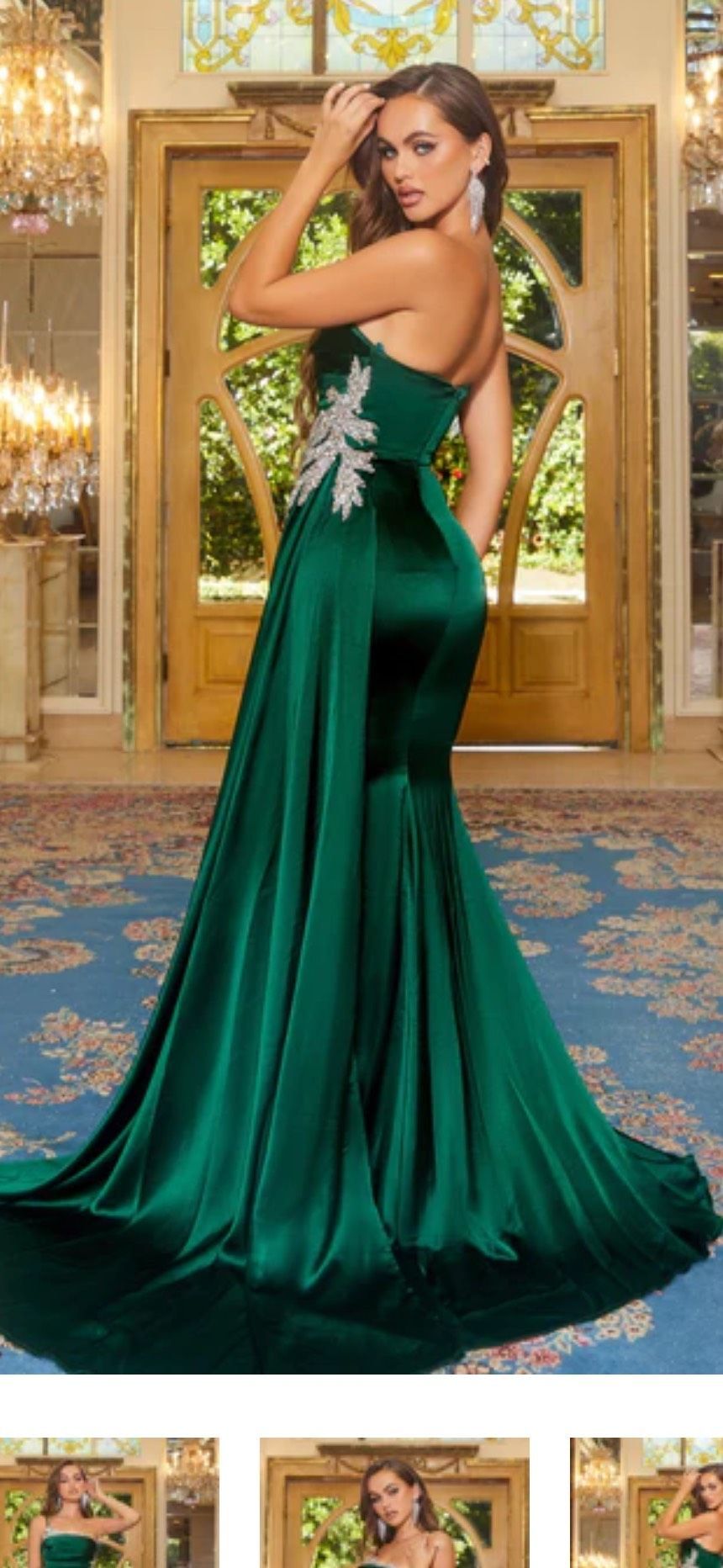 Portia and Scarlett Size 8 Prom Green A-line Dress on Queenly