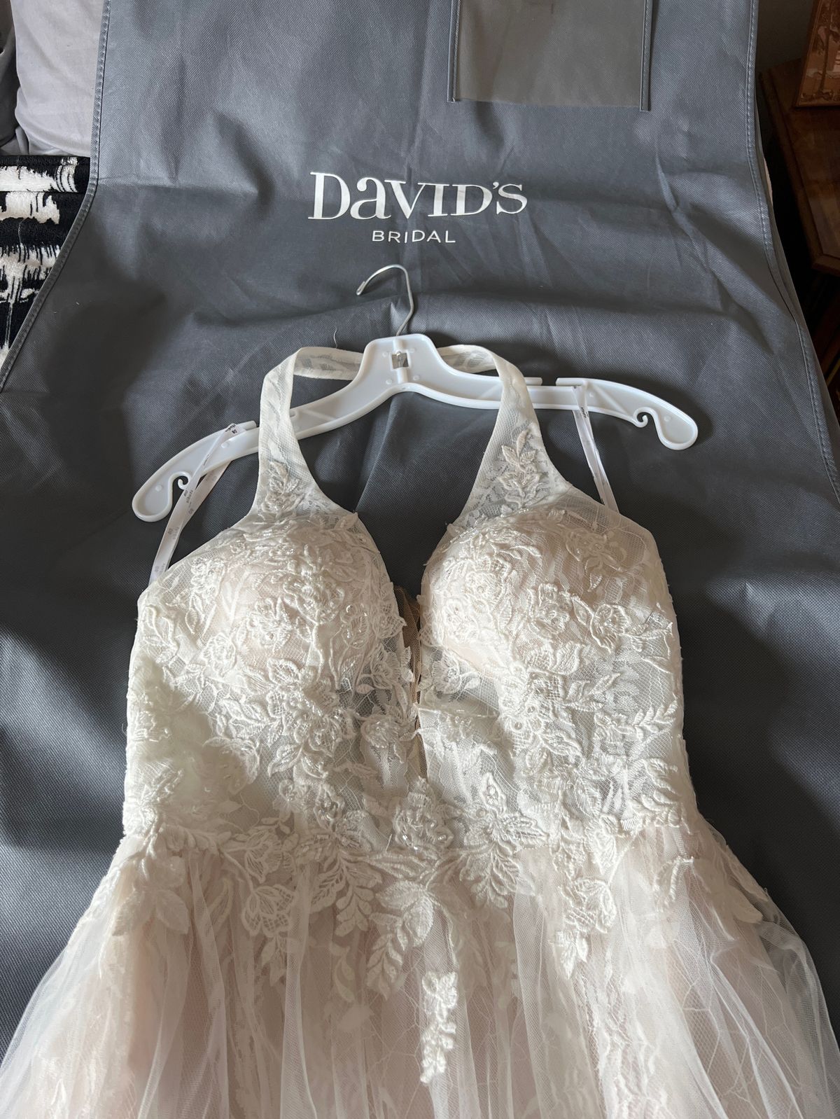 David's Bridal Size 6 Nude Floor Length Maxi on Queenly