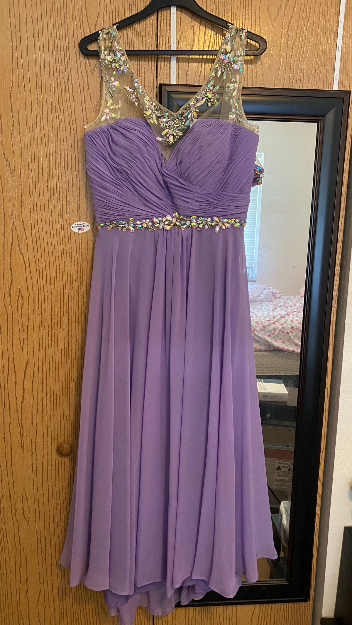 Size 16 Prom Purple A-line Dress on Queenly