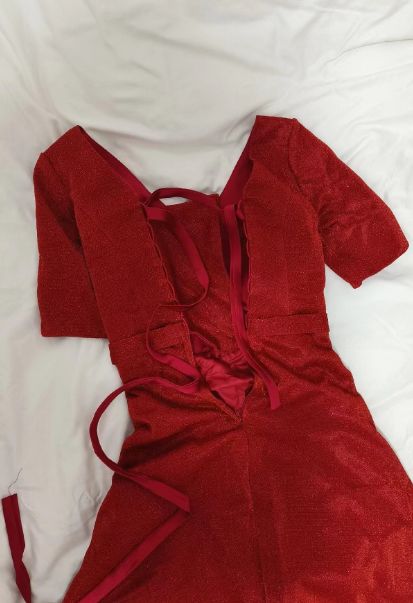 Size 0 Red Formal Jumpsuit on Queenly