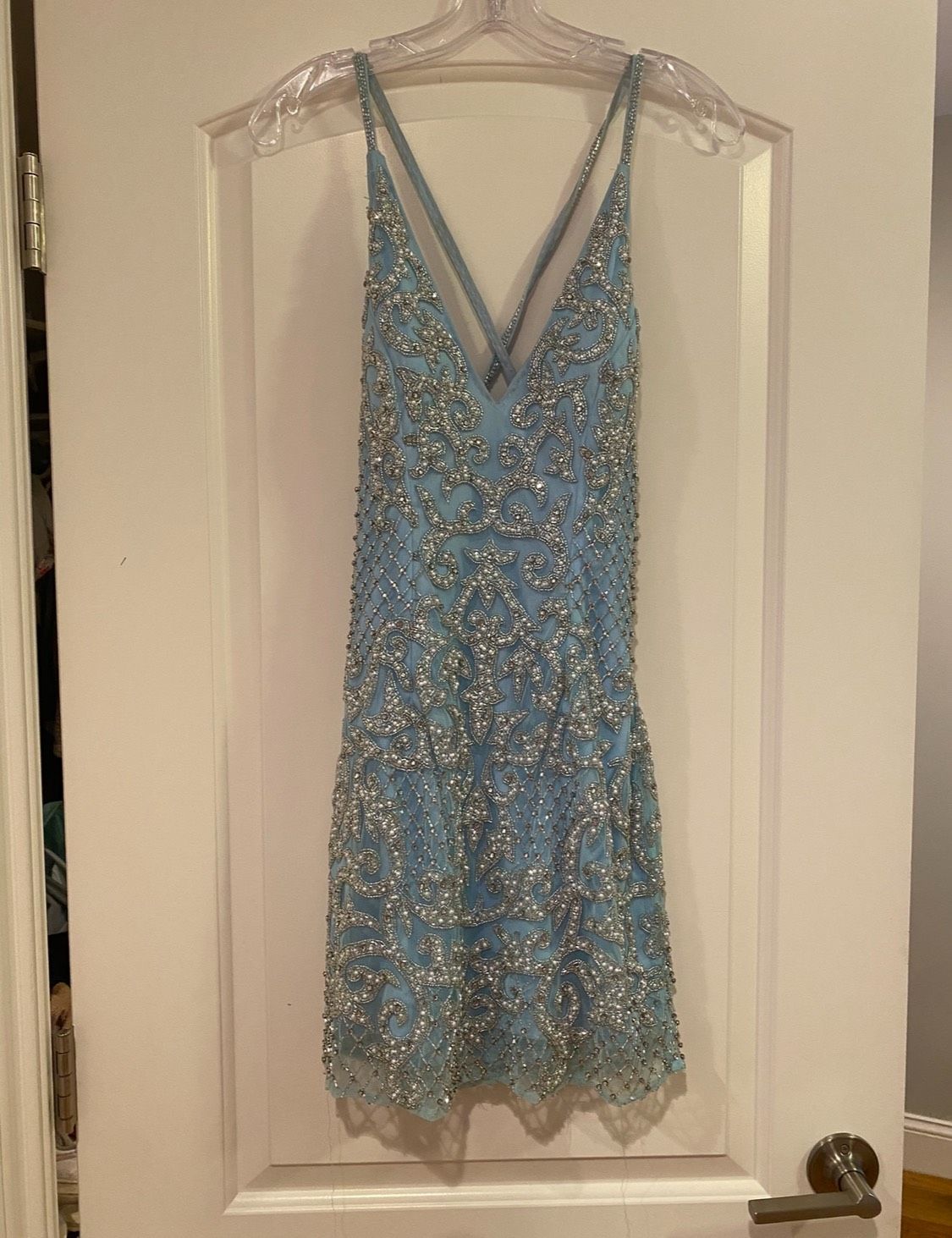 Primavera Size 4 Prom Blue Cocktail Dress on Queenly