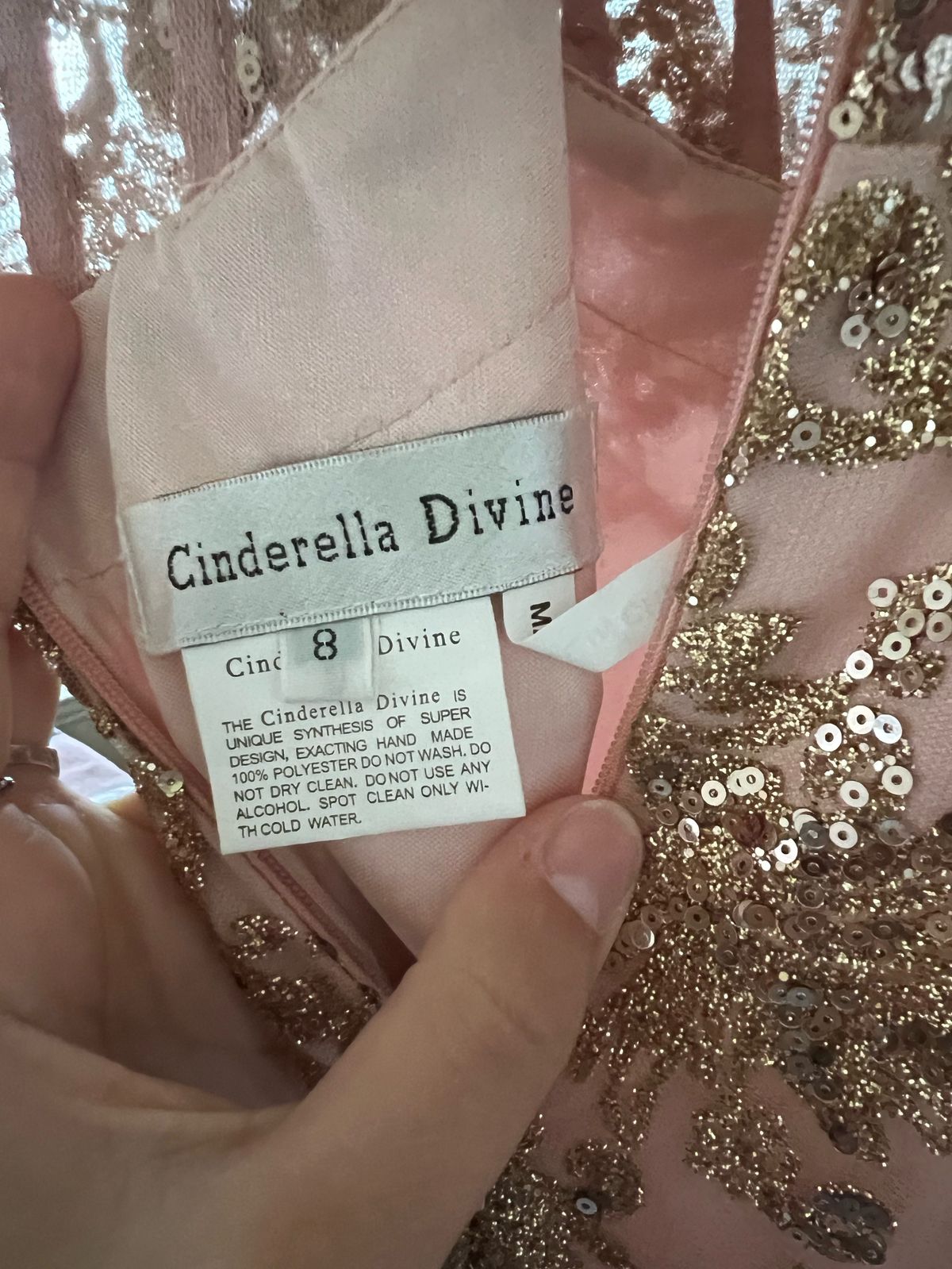 Cinderella Divine Size 8 Prom Gold Mermaid Dress on Queenly