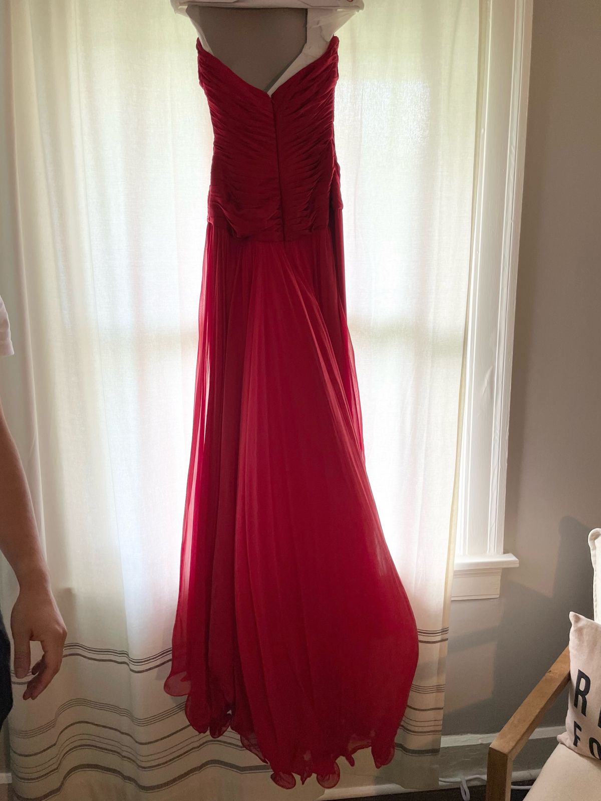 Sherri Hill Size 4 Prom Strapless Red Floor Length Maxi on Queenly