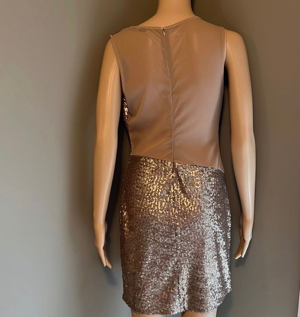 Ark & co Size L Nightclub Gold A-line Dress on Queenly
