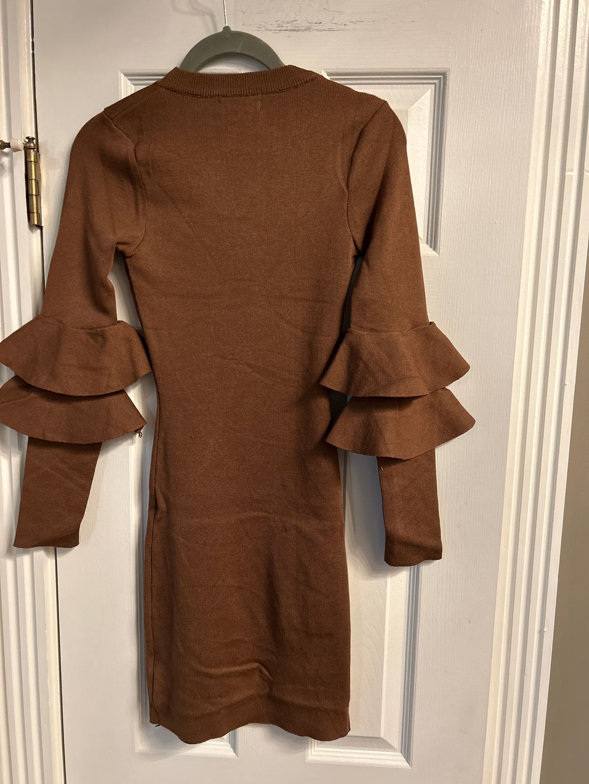 Size L Wedding Guest Brown Cocktail Dress on Queenly