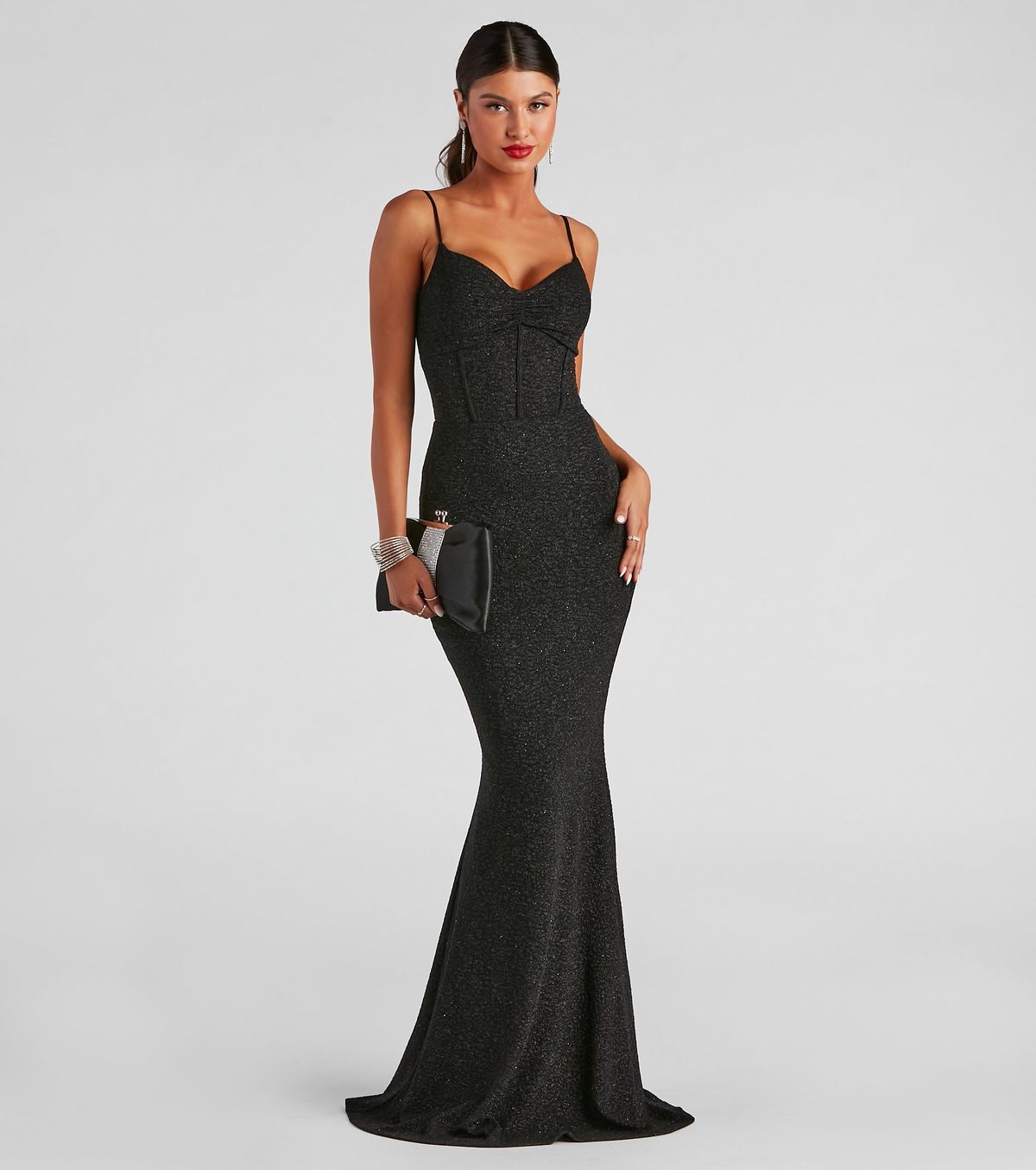 Style 05002-2512 Windsor Size XS Bridesmaid Black Mermaid Dress