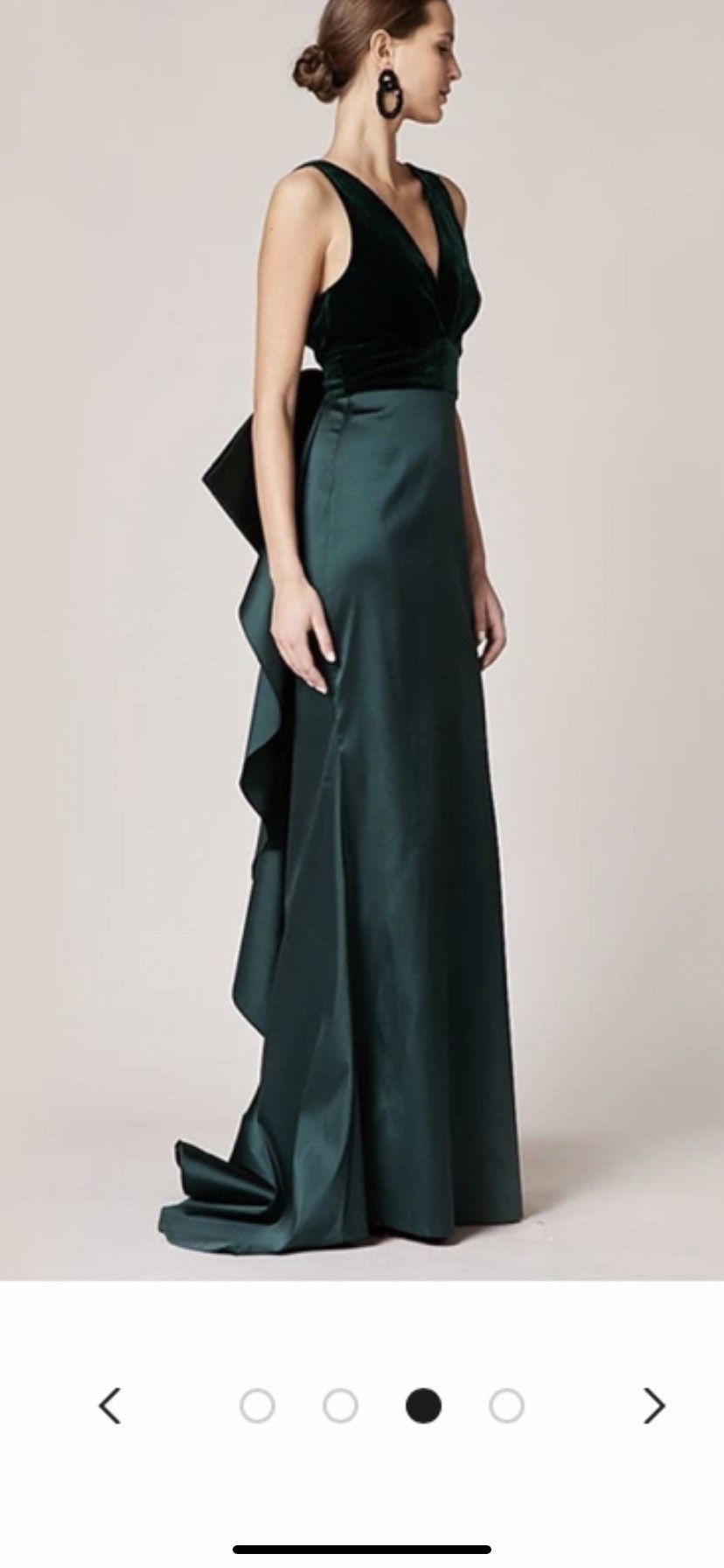 Sachin & Babi “Topanga Dress “ Plus Size 16 Velvet Green Ball Gown on Queenly