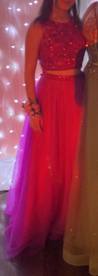 Size S Prom Pink Side Slit Dress on Queenly