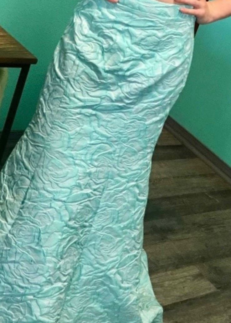 Morrell Maxie Size 0 Prom Turquoise Green Mermaid Dress on Queenly