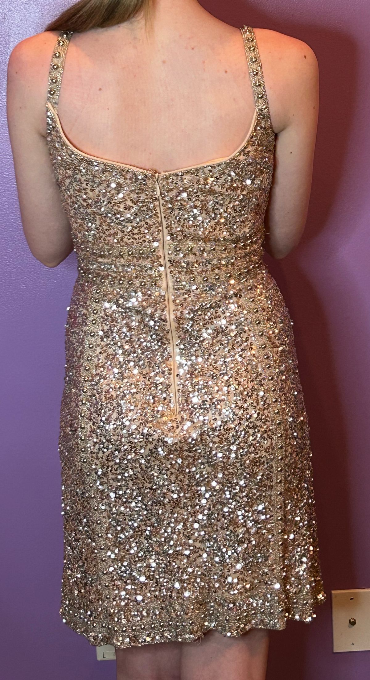 Mac Duggal Size 2 Prom Nude Cocktail Dress on Queenly