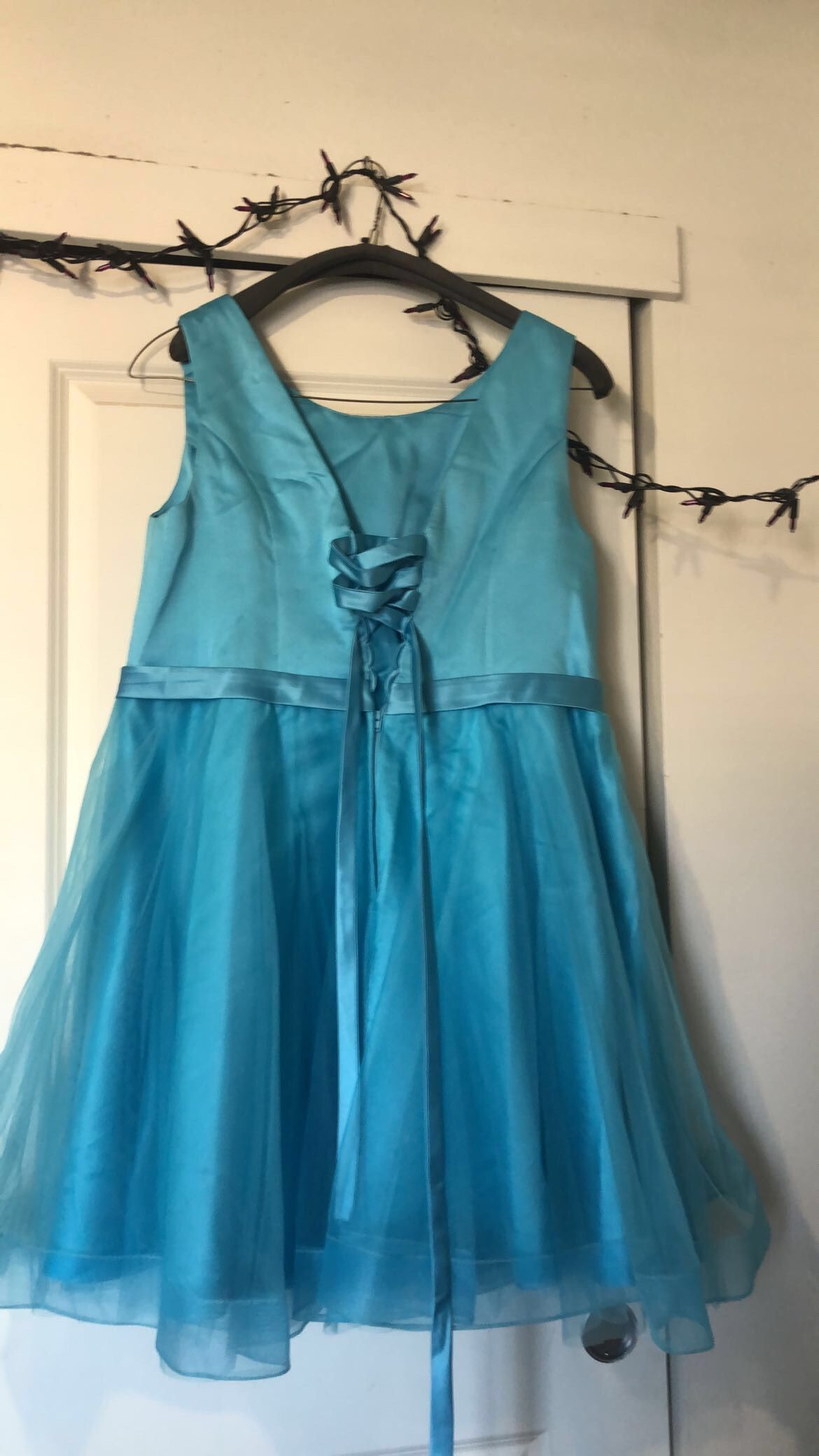 Size L Prom Blue A-line Dress on Queenly