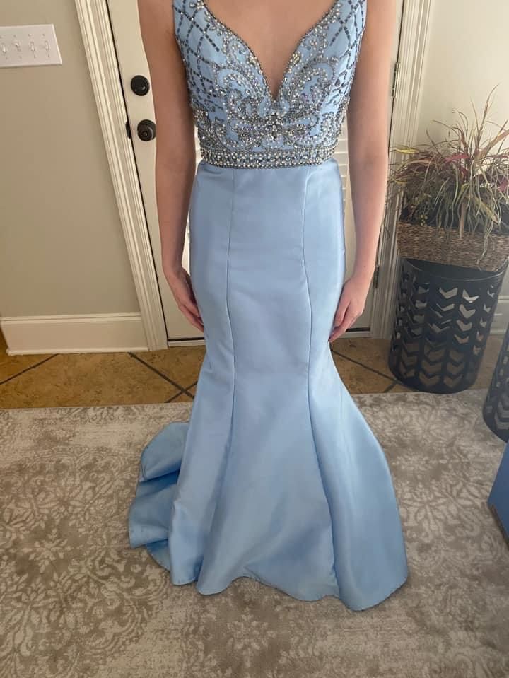 Size S Prom Light Blue Mermaid Dress on Queenly