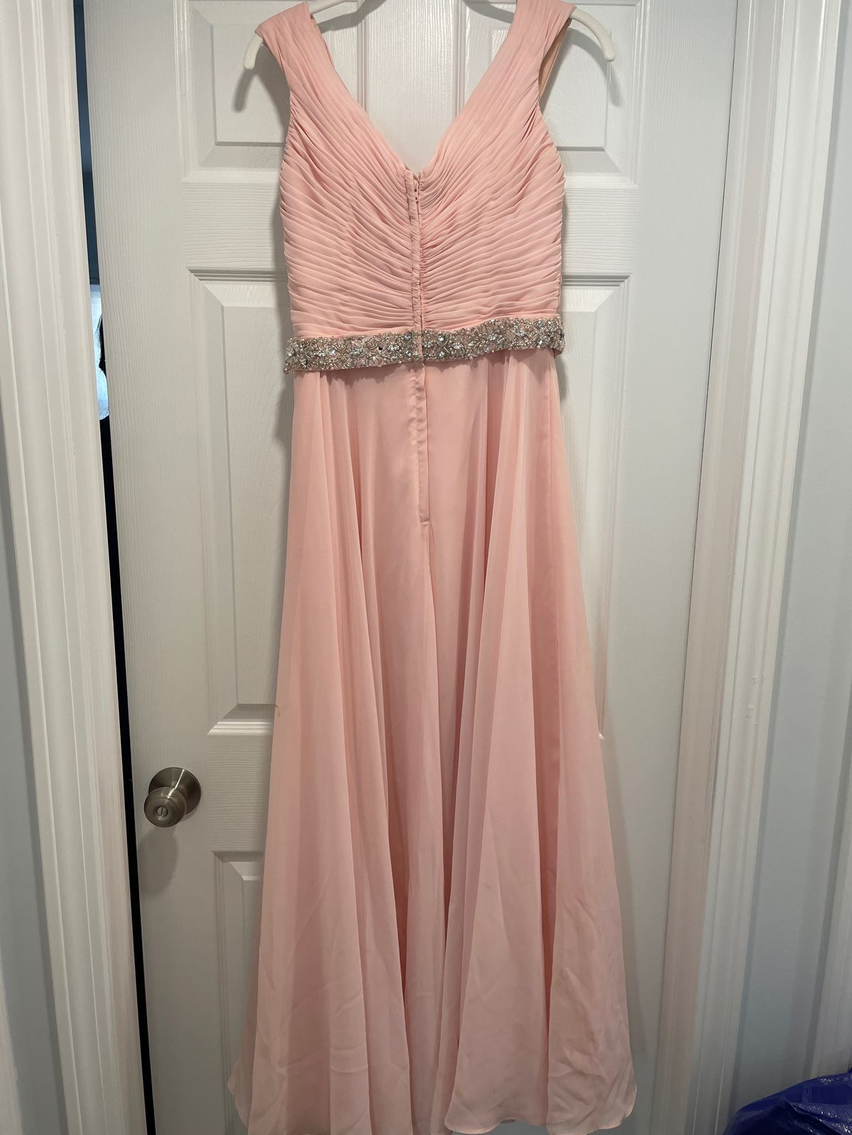 Size 6 Wedding Guest Pink Floor Length Maxi on Queenly