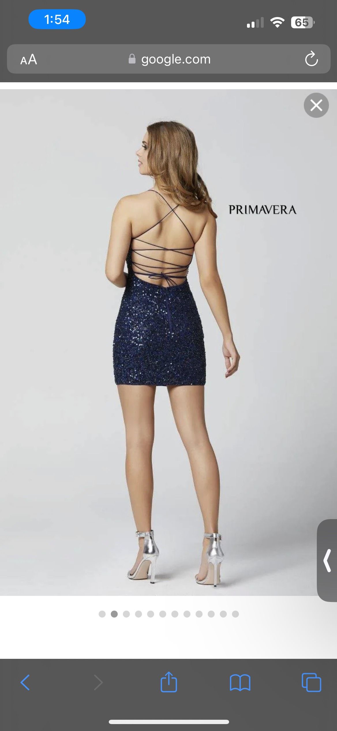 Primavera Size 6 Prom Lace Blue Cocktail Dress on Queenly